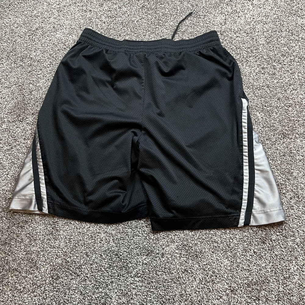 Nike Basketball Shorts Mens Large Black Gray Mesh Athletic Training Gym